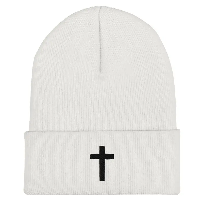 Cross Beanie White