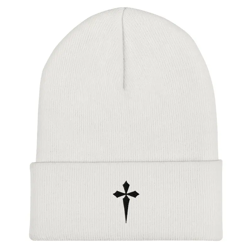 Cross Beanie White